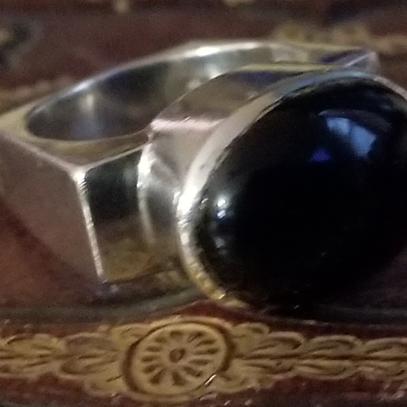 RARE Silpada Sterling Silver  & Black Onyx Ring - Picture 3 of 15